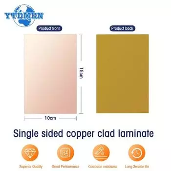 1/5/10 шт. FR4 печатная плата 10x15 см 15x20 см односторонняя медная плакированная пластина Diy PCB комплект ламинированная печатная плата 1PCS-15x20CM