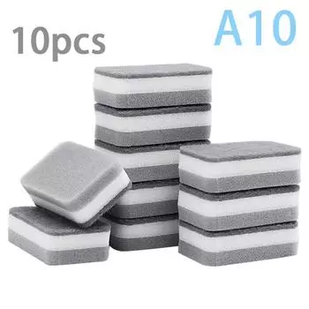 1/5/10 шт. кухонная губка для мытья посуды Magic Sponge двусторонняя чистящая губка Spongescrub губки для посуды кухонные принадлежности A1