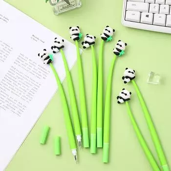 1/5/10 шт. Мультяшная панда мягкая резиновая нейтральная ручка креативная ручка для снятия стресса канцелярские принадлежности 1 PC