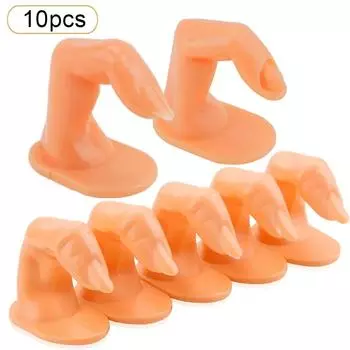 1/5/10 шт. Пластиковые поддельные ногти для практики, акриловые накладные ногти для практики, модельные пальцы для обучения маникюру, накладные ногти, инструменты для демонстрации ногтей