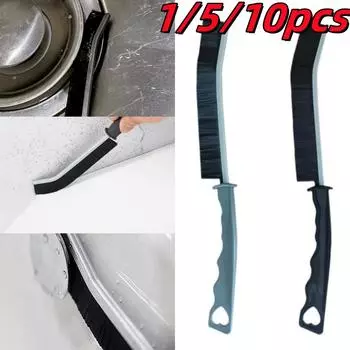 1/5/10 шт. прочная щетка для очистки зазоров между плитками, щетка с жесткой щетиной для швов плитки, душевой, пола, окон, дверей, пазов для дома 1PC чёрный