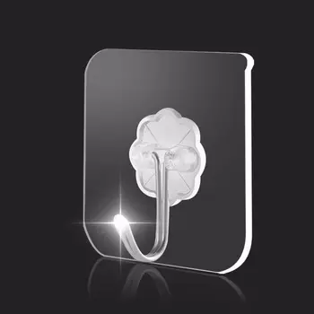 1/5/10 шт. прозрачные крючки, сильная присоска, настенные крючки, вешалка для кухни, ванной комнаты 1pcs