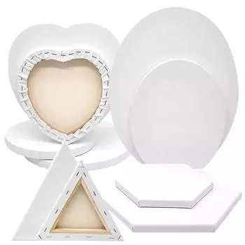 1/5/10 шт. растягивающиеся холсты для рисования, грунтованные белые хлопковые пустые холсты для художника, доски для рисования Square 15x15cm 1pcs