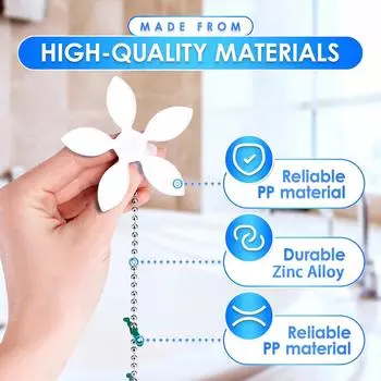 1/5/10 шт. в форме цветка для душа, сливного отверстия для раковины, фильтр для волос, цепочка, крючок, улавливатель, сито, ловушка для волос для ванной комнаты, кухни, ванны