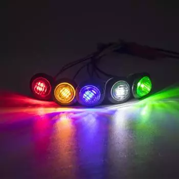 1/5/10 шт. внешние фары автомобиля светодиодные 12 В автомобильный боковой габаритный индикатор прицепа задний боковой фонарь 1pcs жёлтый