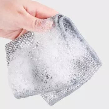 1/5/10 шт., волшебная ткань для чистки, утолщенная двусторонняя тряпка из металлической стальной проволоки, кухонная посуда, горшок, тряпки для мытья посуды, полотенце тоже чистит 1PCS