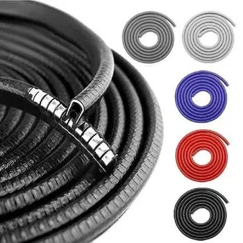 1/5/10M автомобильная дверь анти-столкновительная полоса со стальным диском бампер отделка края царапин авто дверь защитная полоса со стальным автомобильным стайлингом