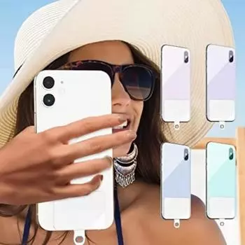 1/5/10Pcs Universal Tpu Mobile Phone Anti-lost Lanyard Card Gasket Nylon Detachable Phone Hanging Cord Strap Patch Tether Pad