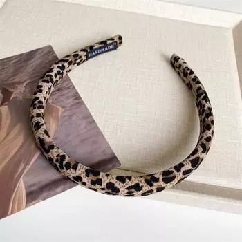 1.5/2/3СМ Модные женские и девичьи тканевые повязки на голову с леопардовым принтом Инс Женский обруч для волос Аксессуары Повязки для волос с губкой