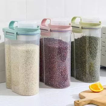 1,5/2,5 кг контейнер для хранения продуктов питания, хорошо герметизирующий, влагостойкий, пищевой, сухофруктовый, чайный контейнер для хранения с весами для дома S синий