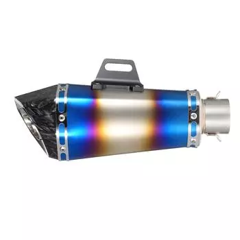 1,5-2 дюйма впускные трубы глушителя мотоцикла, надеваемые на глушитель, хвостовая труба из углеродного волокна, высокая 0 синий