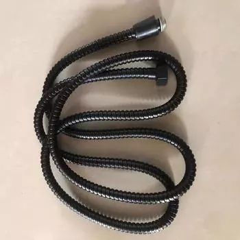 1,5/2 м шланг для душа из нержавеющей стали черный/серебристый длинный шланг для душа для ванной комнаты удлинитель для сантехнической трубы для душа