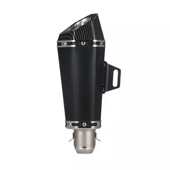 1,5-2 впускные трубы глушителя мотоцикла, универсальный без шнуровки глушитель, модный стиль, хвостовая трубка серебряный