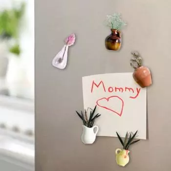 1/5/7 шт 3D ваза керамическая магнит на холодильник китайский стиль мини ваза для цветов магнит на холодильник домашний офис кухня украшение на холодильник