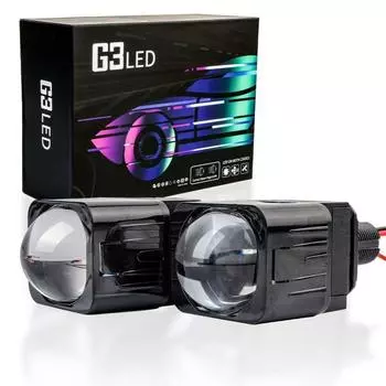 1,5-дюймовый мини-би-светодиодный объектив проектора H4, светодиодный матричный модуль фары H7 9005 9006, лазерная противотуманная лампа, неразрушающая установка Round spot