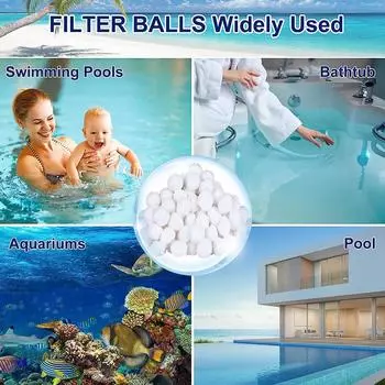 1,5 фунта Шарики для фильтра бассейна для плавательного бассейна и ванны Все системы песочных фильтров