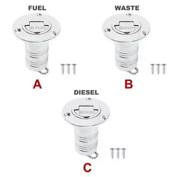 1.5 Inch Boat Fill Cap Stainless Steel Yacht Reservoir Filler Cover with Screws Trailer Hardware Replacing Parts Fuel