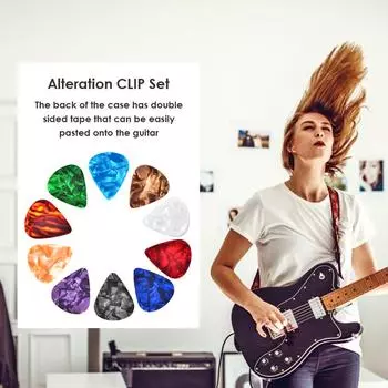 1-5 комплект пластиковых гитарных ключей-триггеров + 10 медиаторов для укулеле, баса, быстросменная настройка, зажим, плектр, аксессуары для музыкальных инструментов