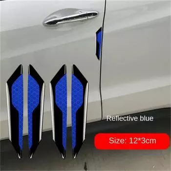 1~5 комплектов светоотражающих предупреждающих полос для предотвращения столкновений, прочных автомобильных аксессуаров, защитных полос для кузова от царапин, универсальных декоративных наклеек