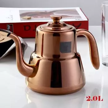 1,5 л/2,0 л чайник из нержавеющей стали для ресторана, бытовой заварочный чайник с ситечком для чая, чайник для индукционной плиты, цветочный чайник