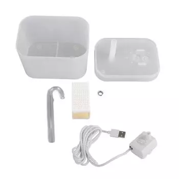 1,5 л фонтан для кошек с бесшумной автоматической циркуляцией потока, водонепроницаемый питьевой фонтан для домашних животных с прозрачный белый