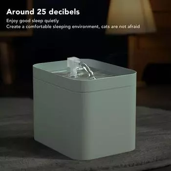 1,5 л фонтанчик для кошачьей воды автоматический малошумный питьевой фонтанчик для домашних животных диспенсер для кошек собак американская вилка 110?120 В, сине-серый корпус