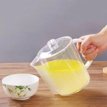 1,5 л горшок для отделения жира от масла, прозрачный кувшин для отделения жира, устойчивый к высоким температурам, кувшин для отделения жира с видимой шкалой прозрачный