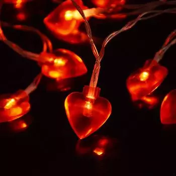 1,5 м 10 светодиодных гирлянд Love String Lights подарок на День святого Валентина красная гирлянда в форме сердца для свадебной вечеринки украшения дома лампа 2024