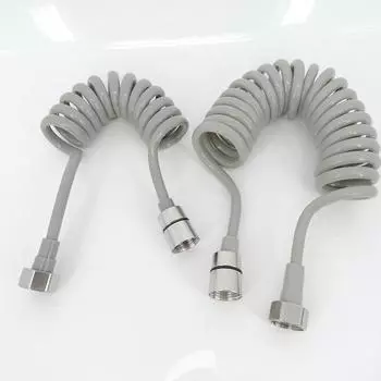 1,5 м 2 м гибкий пружинный шланг для душа водопроводная труба сантехника унитаз биде распылитель телефон серый сантехника для ванной комнаты аксессуары 1.5m
