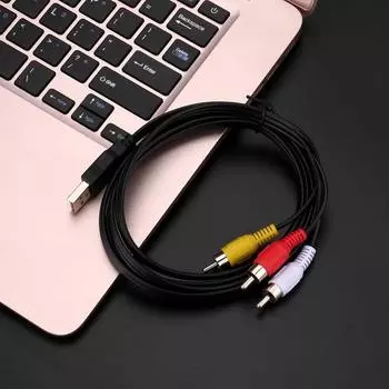 1,5 м 5 футов USB-штекер на 3 RCA AV аудио-видео кабель шнур-адаптер для телевизора HDTV DVD