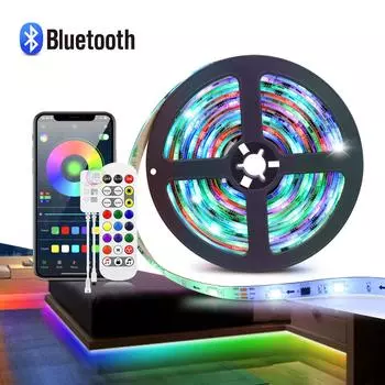 1-5 м Bluetooth светодиодная лента WS2811 5050 IP20 RGB лента светодиодные фонари Гибкая лента DC12V RGB контроллер Blutooth с адаптером ЕС или США
