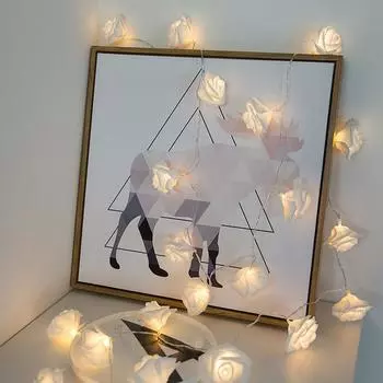 1,5 м гирлянда из роз, гирлянда из гирлянд для украшения дома и сада, светильник на День святого Валентина, домашний декор для вечеринки, свадебные принадлежности