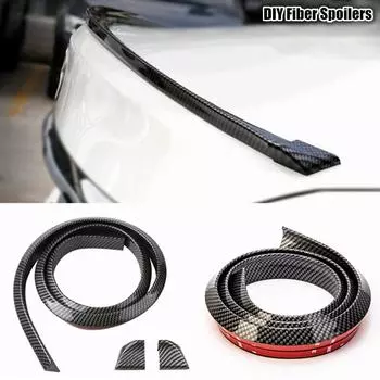 1,5 м гоночный стиль карбоновый автомобильный спойлер крыло мода DIY ремонт задний спойлер универсальный фитинг Carbon Fiber Black