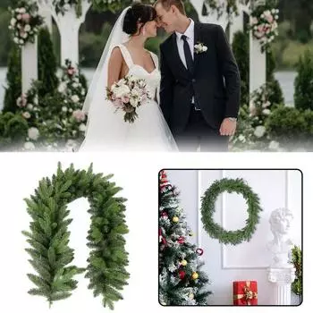 1,5 м имитация пластиковых сосновых иголок ротанга свадебное праздничное украшение из ротанга сосна на стену зеленый ха V0E9 green-1.5m