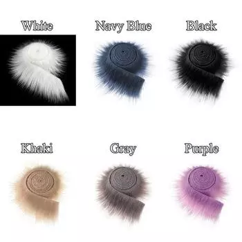 1,5 м пушистые материалы для одежды, искусственный мех, пушистая отделка, плюшевая отделка для пальто, капюшон, шапка, сделай сам белый