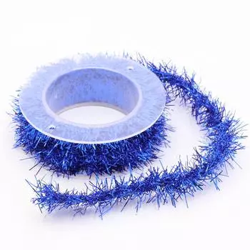 1,5 м/рулон елочное украшение металлическая проволока цветная праздничная семейная декоративная рождественская елка R V4D9 blue-1pcs