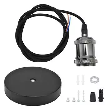 1,5 м вилка в комплект шнура для подвесного светильника черный винтажный комплект патронов для ламп для домашнего освещения своими руками