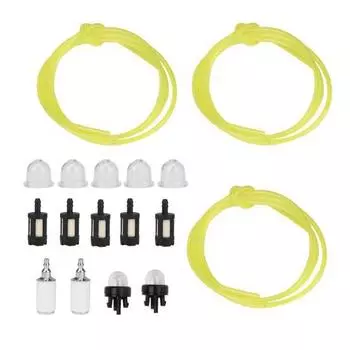 1,5 метра 3 размера топливный шланг с защелкивающимся праймером, топливный фильтр подходит для Zama Stihl