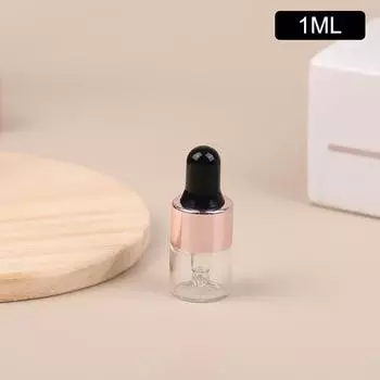 1-5 мл флаконы-капельницы реагент глазные капли прозрачное стекло ароматерапия жидкость пипетка флакон многоразовые бутылки для путешествий чёрный