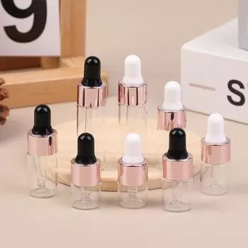 1-5 мл флаконы-капельницы реагент глазные капли прозрачное стекло ароматерапия жидкость пипетка флакон многоразовые бутылки для путешествий white 5ml