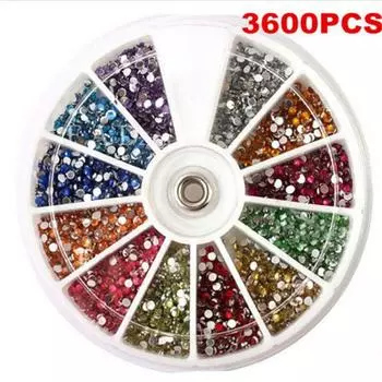 1,5 мм 3600 шт. дизайн ногтей 3D DIY украшение стразами для УФ-геля акриловые кончики