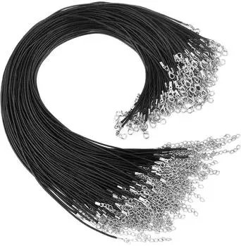 1,5 мм корейское ожерелье из вощеной веревки с удлинением 45+5 см - аксессуары для ювелирных изделий из сплава 1.5mm figure eight buckle