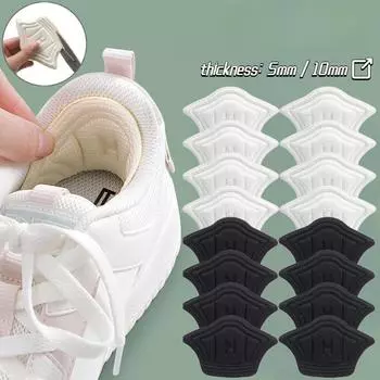 1-5 пар стелек, накладок на пятки для спортивной обуви, регулируемый размер, подушечки для снятия боли, вставные стельки, наклейка для защиты пятки 2/10 шт. 1pairs белый