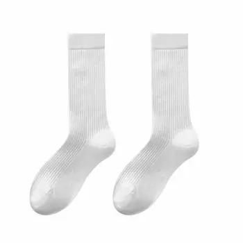 1/5 пары женских хлопковых носков средней длины, модные, подходящие по цвету, мягкие, удобные, впитывающие пот, дышащие, повседневные носки One Size