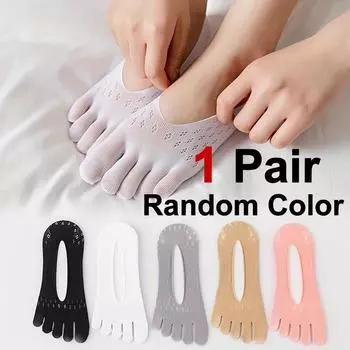 1/5 пары женских носков-невидимок с разделенными пальцами, модный дизайн, летний стиль, сетчатые, впитывающие пот, дышащие, с пятью пальцами One Size
