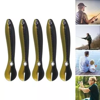 1/5 шт 10 см/6 г мягкая приманка вьюн силиконовая бионическая вьюн с отверстием искусственная рыболовная приманка для соленой воды пресноводного окуня судака форели змееголова 1pc