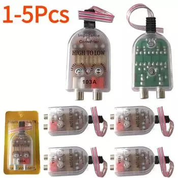 1-5 шт. 12 В автомобильный аудиовыход RCA с высоким и низким уровнем сигнала сабвуфер аудиопреобразователь импеданса гаджеты низкий выход аудиофильтра аксессуары