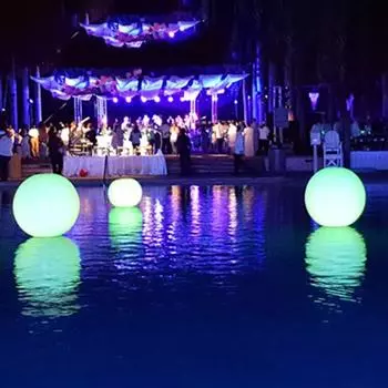 1-5 шт. 16 цветов светодиодный плавающий светильник для воды с дистанционным управлением для бассейна светящийся шар надувной пляжный мяч аксессуар для вечеринки 40cm