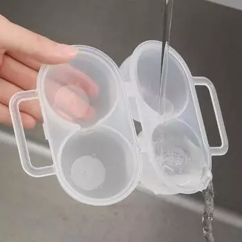 1-5 шт. 2-секционный уличный переносной ящик для яиц, держатель для яиц с ручкой, ударопрочный, устойчивый к падению, контейнер для хранения яиц, пластиковый лоток для яиц