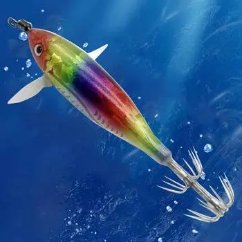 1-5 шт 7,5 см 5,5 г светящаяся плавающая приманка Egi горизонтальная деревянная креветка кальмар крючок для ловли креветок осьминог каракатица рыболовные приманки